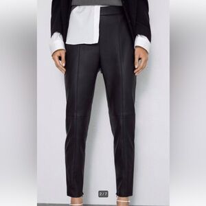 Zara high waisted feaux leather pants
